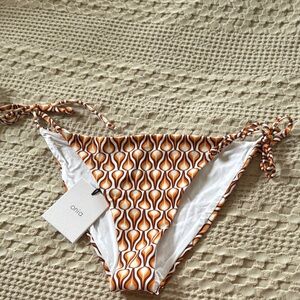 Onia Women's Orange Patterned Bikini Bottom